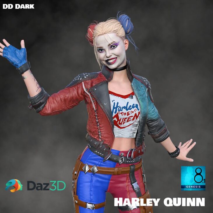 Harley Quinn for G8.1F_DAZ3D下载站