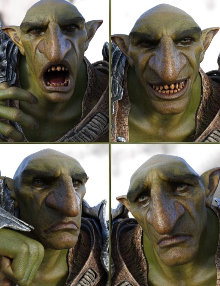 JW Troll Faces Expressions for Gren the Troll 9_DAZ3D下载站
