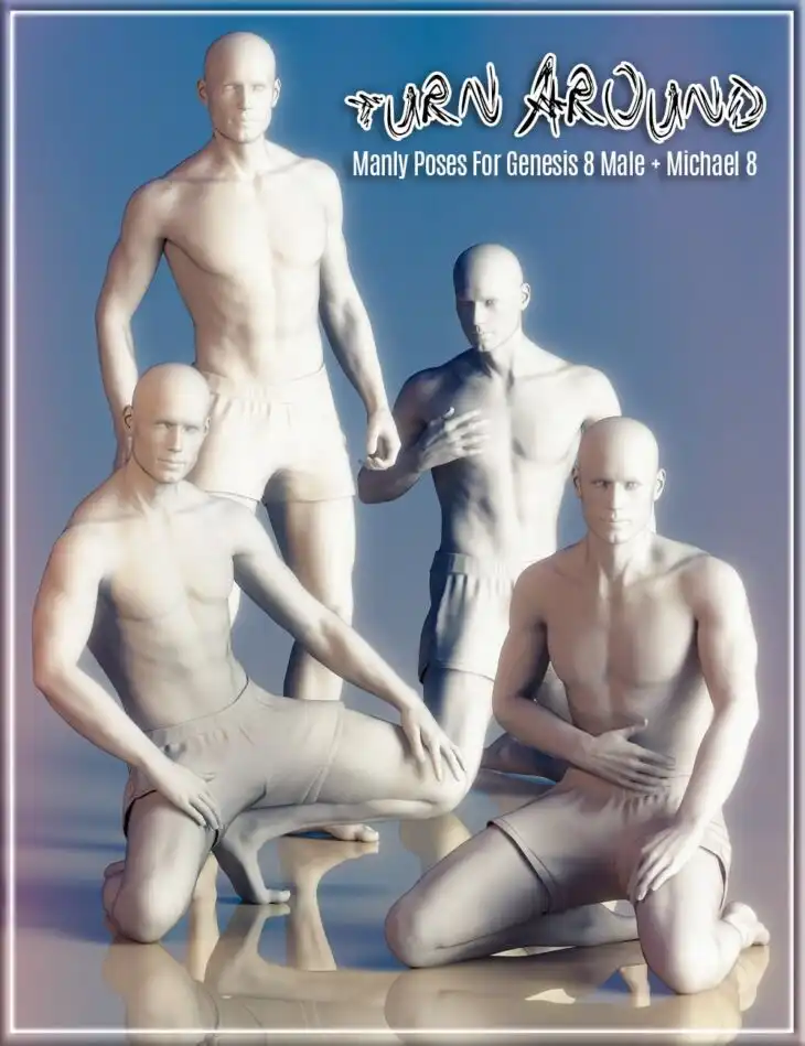 Jepe’s Turn Around Poses for Genesis 8 Male and Michael 8_DAZ3D下载站