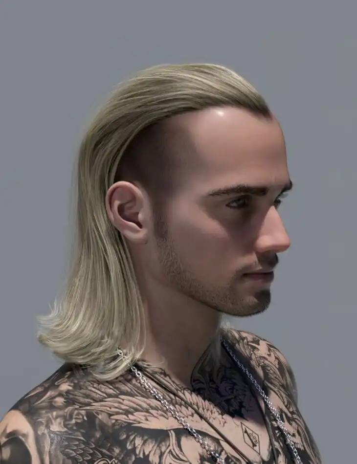 Jeremy Long Hair for Genesis 9, 8 and 8.1 Male_DAZ3DDL