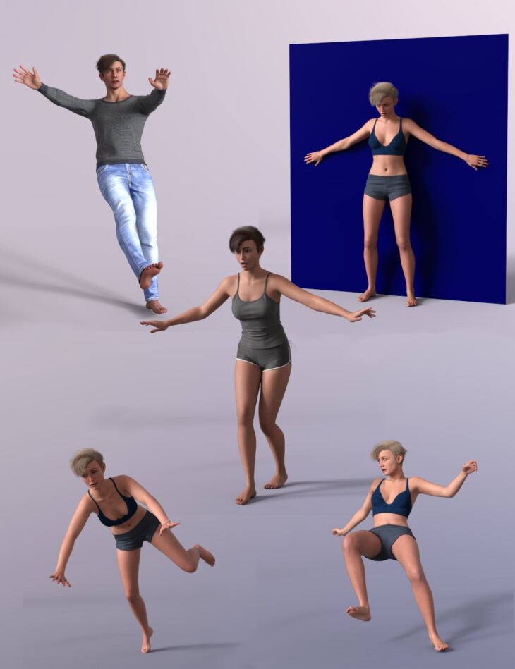 Keep Your Balance Poses for Genesis 9_DAZ3D下载站