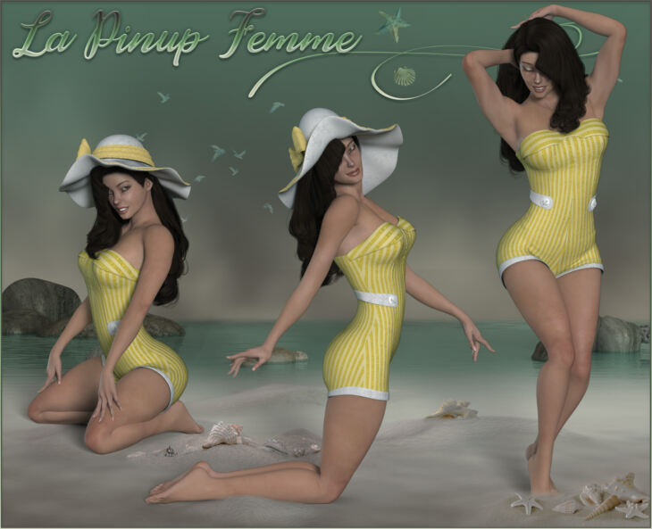 La PINUP Femme – poses for La Femme_DAZ3D下载站