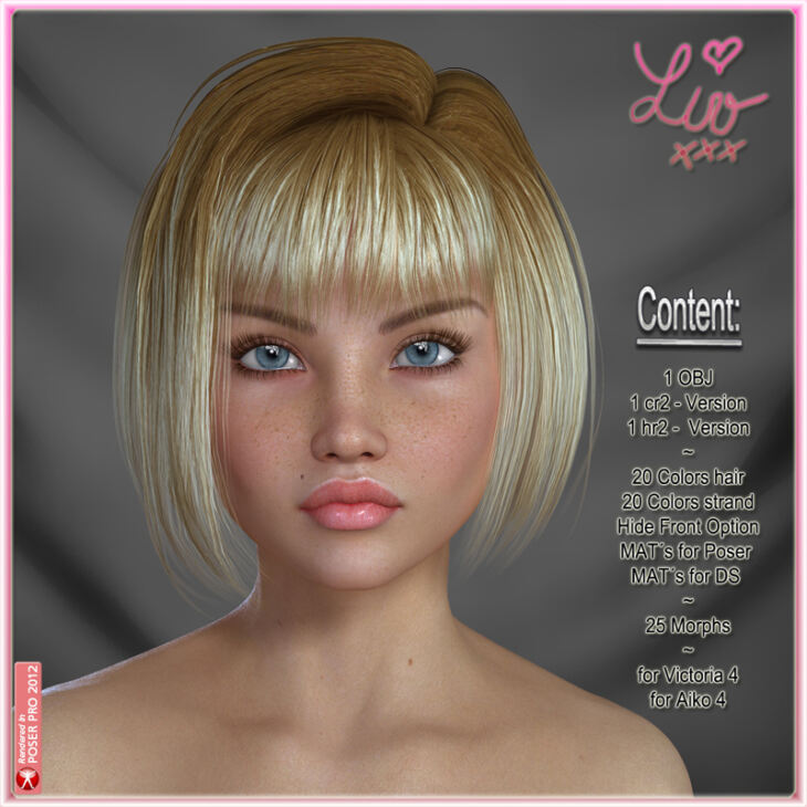 Liv Hair for V4_DAZ3D下载站