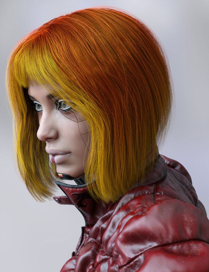 MRL Paintbox for dForce Casual Bob Hair for Genesis 8 and 8.1 Female_DAZ3D下载站