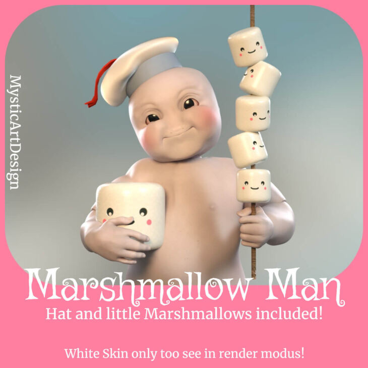 Marshmallow Man and Snow Man for Genesis 8 Male_DAZ3D下载站