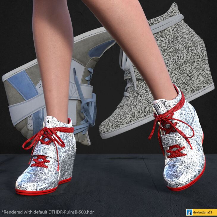 Material Expansion for Wedge Sneakers for G8F&G9F_DAZ3D下载站