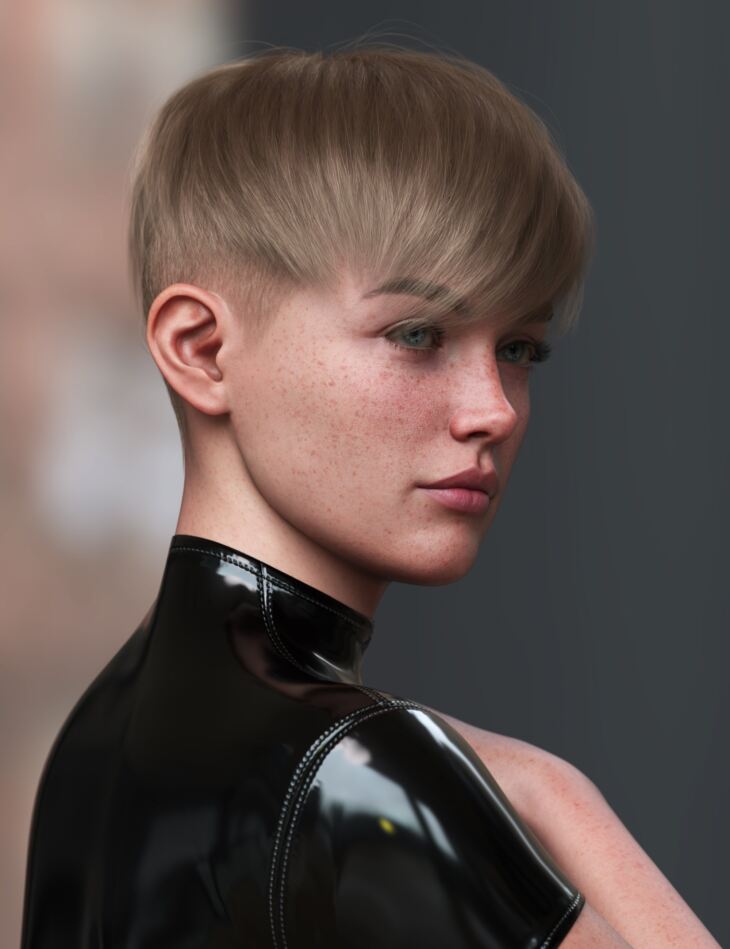 Modern Pixie Style Hair for Genesis 9_DAZ3D下载站
