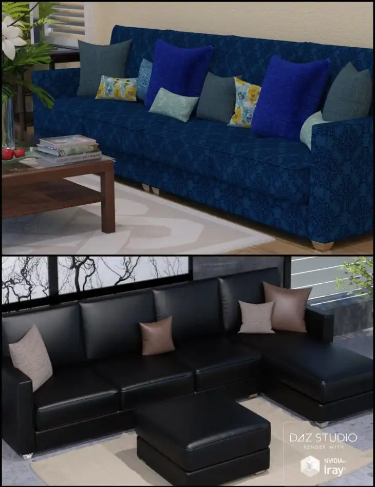 Modular Sofa Props_DAZ3DDL