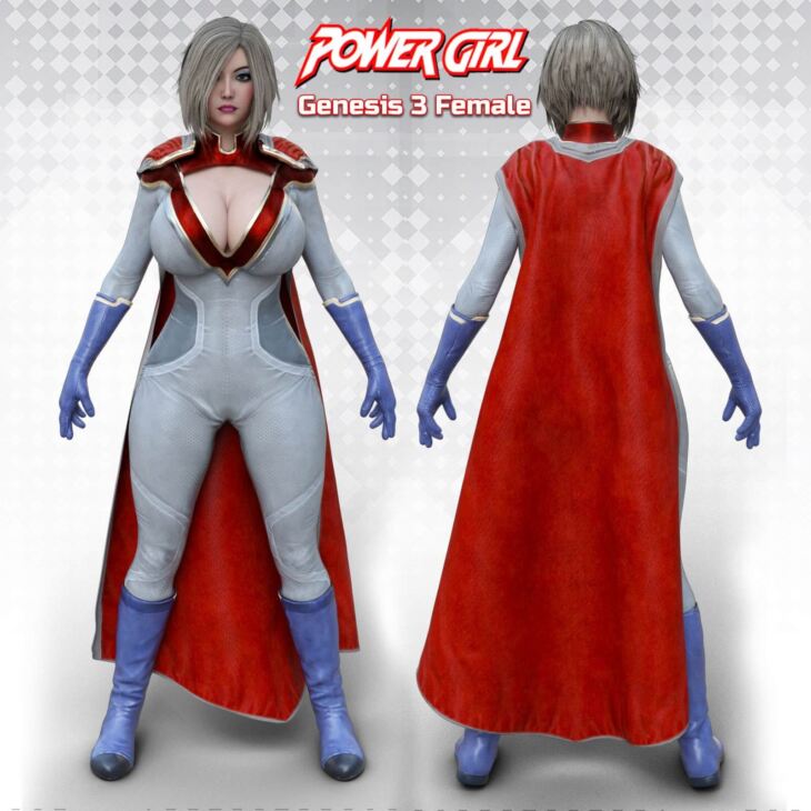 Power Girl For G3F_DAZ3D下载站