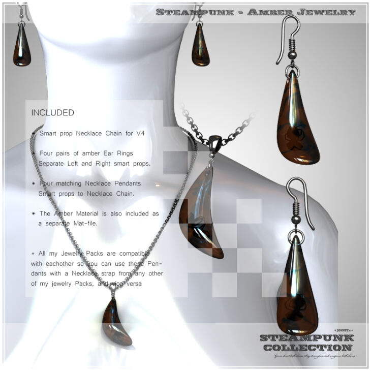 SP – Amber Jewelry for V4_DAZ3D下载站