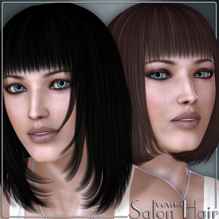 Salon Hair V4-A4-G4_DAZ3D下载站