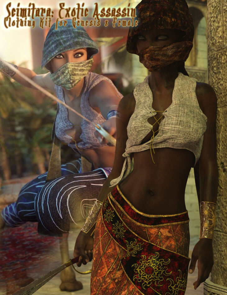 Scimitara Exotic Assassin for Genesis 8 Female_DAZ3D下载站