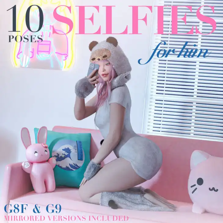 Selfies for Him Pose Pack_DAZ3D下载站