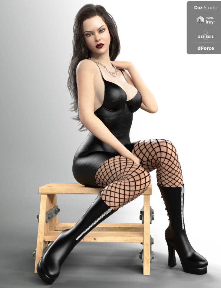 Sexy Leather for Genesis 8 Females for dForce_DAZ3D下载站