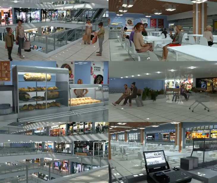 Shopping Mall for DAZ_DAZ3D下载站