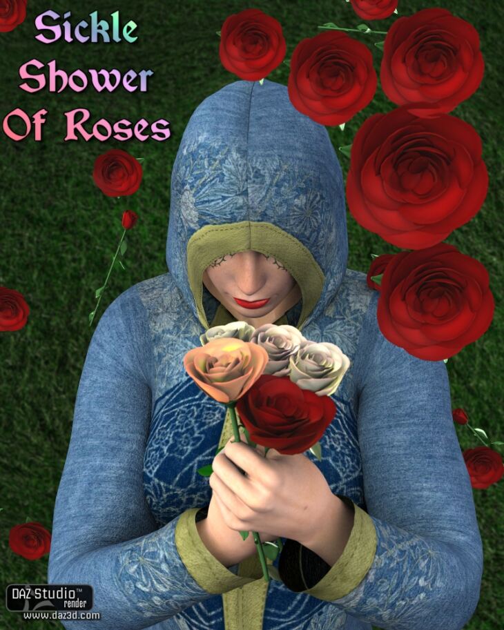 Sickle Shower Of Roses DAZ Poser_DAZ3DDL