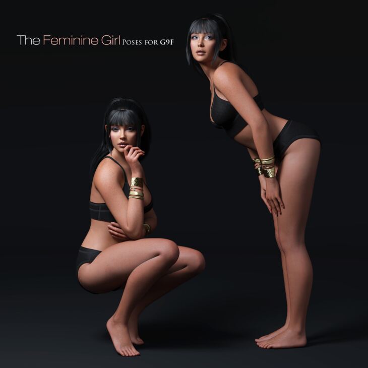 The Feminine Girl Poses for G9F_DAZ3D下载站