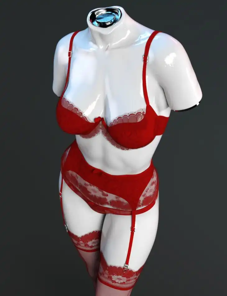 X-Fashion Angelica Lingerie Set for Genesis 9_DAZ3D下载站