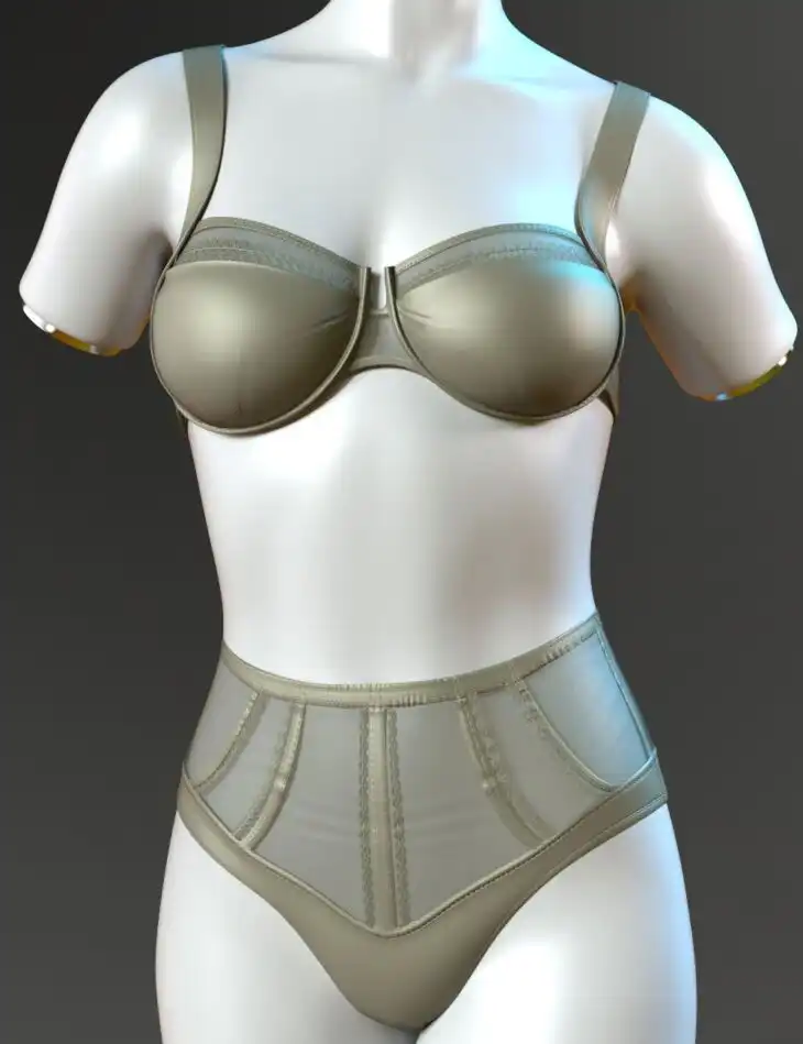 X-Fashion Confidence High Waist Lingerie for Genesis 9_DAZ3DDL