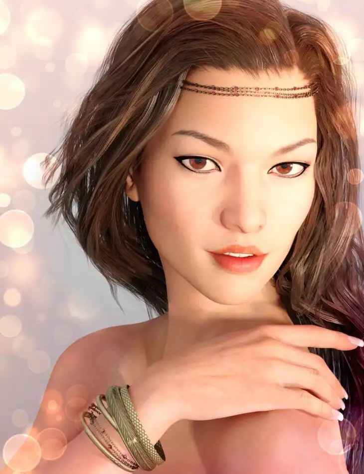 X-Fashion Head Chains for Genesis 3 Female(s)_DAZ3D下载站