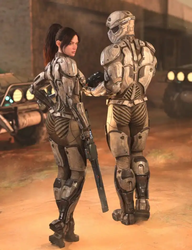 ZK Brau Sci-Fi Armor for Genesis 9 Textures_DAZ3D下载站