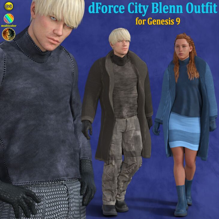 dForce City Blenn Outfit for G9_DAZ3D下载站