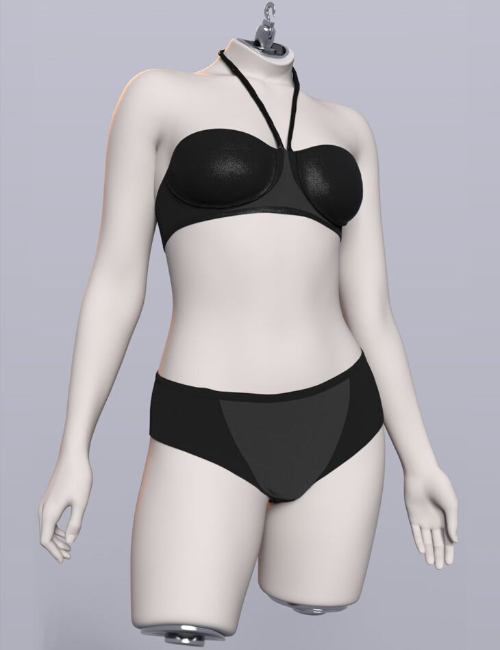 dForce Leather Bikini for Genesis 9, 8.1 and 8 Female_DAZ3D下载站