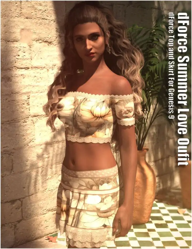 dForce Summer Love Outfit_DAZ3DDL