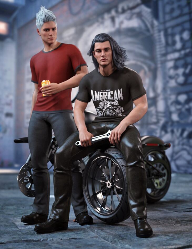 dForce Urban Outfit for Genesis 8 and 8.1 Males_DAZ3D下载站