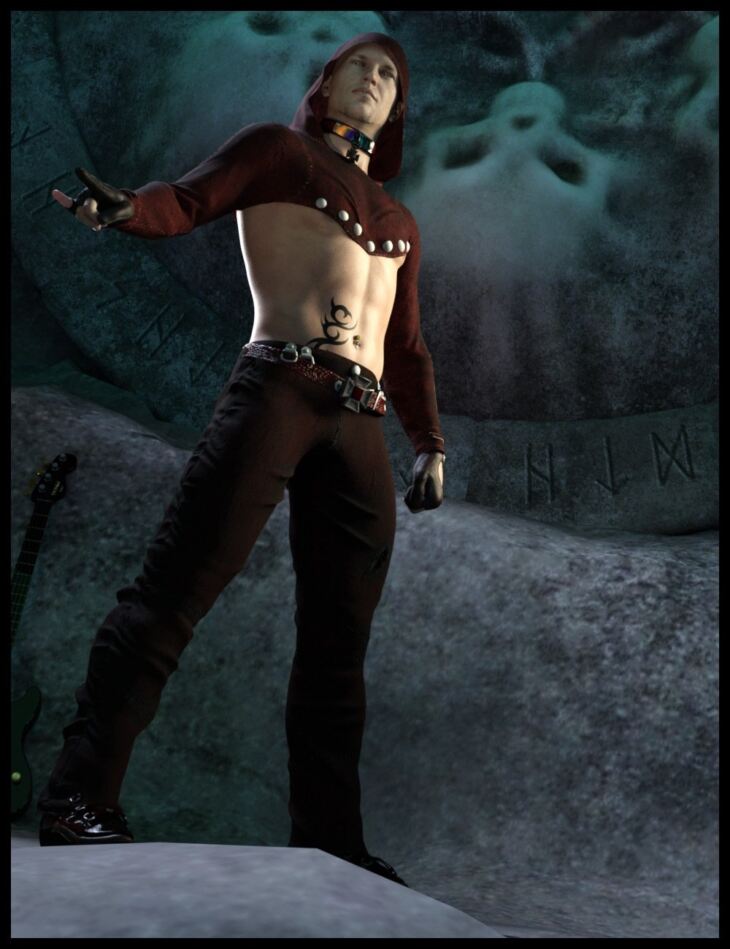 Addon for GothicX Rock for Genesis 8 Male(s)_DAZ3DDL
