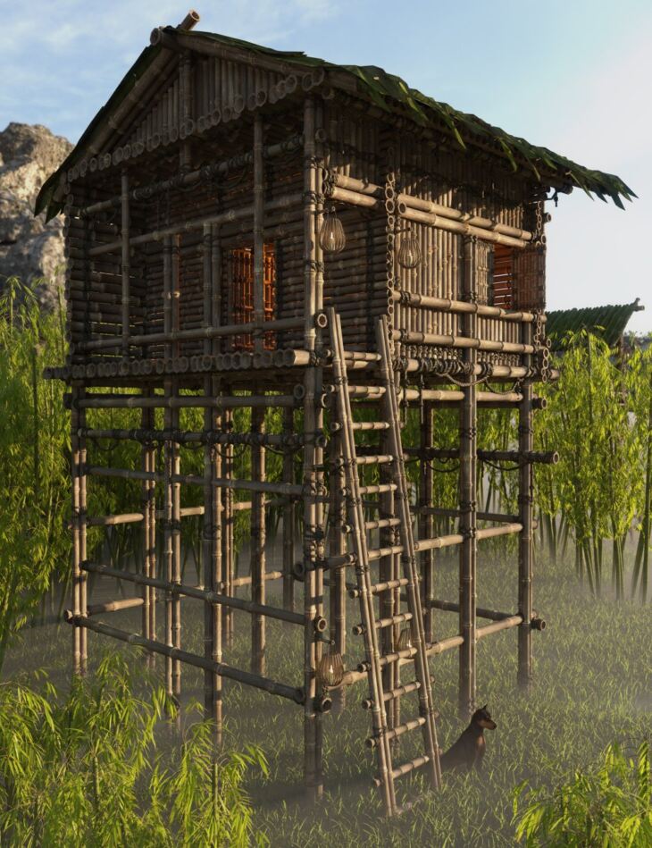 Bamboo Watchtowers_DAZ3D下载站
