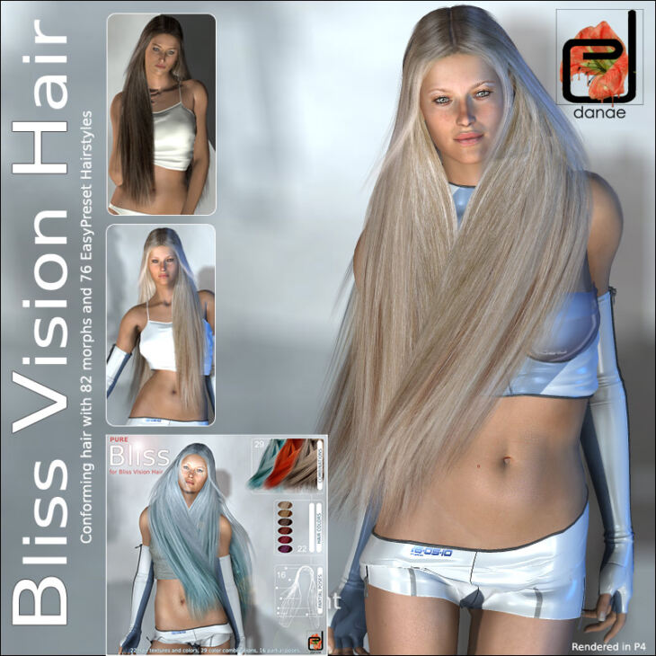 Bliss Vision Hair V3/M3_DAZ3D下载站