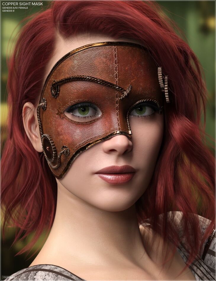 CGI Copper Sight Mask for Genesis 8-8.1F and Genesis 9_DAZ3D下载站