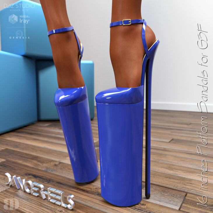 DANGERHEELS – 16 inches Platform Sandals for G3F_DAZ3DDL
