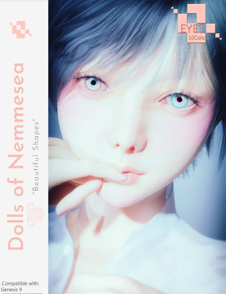 DNM – Sweet Kawaii – Eyes 001 – Genesis 9_DAZ3D下载站