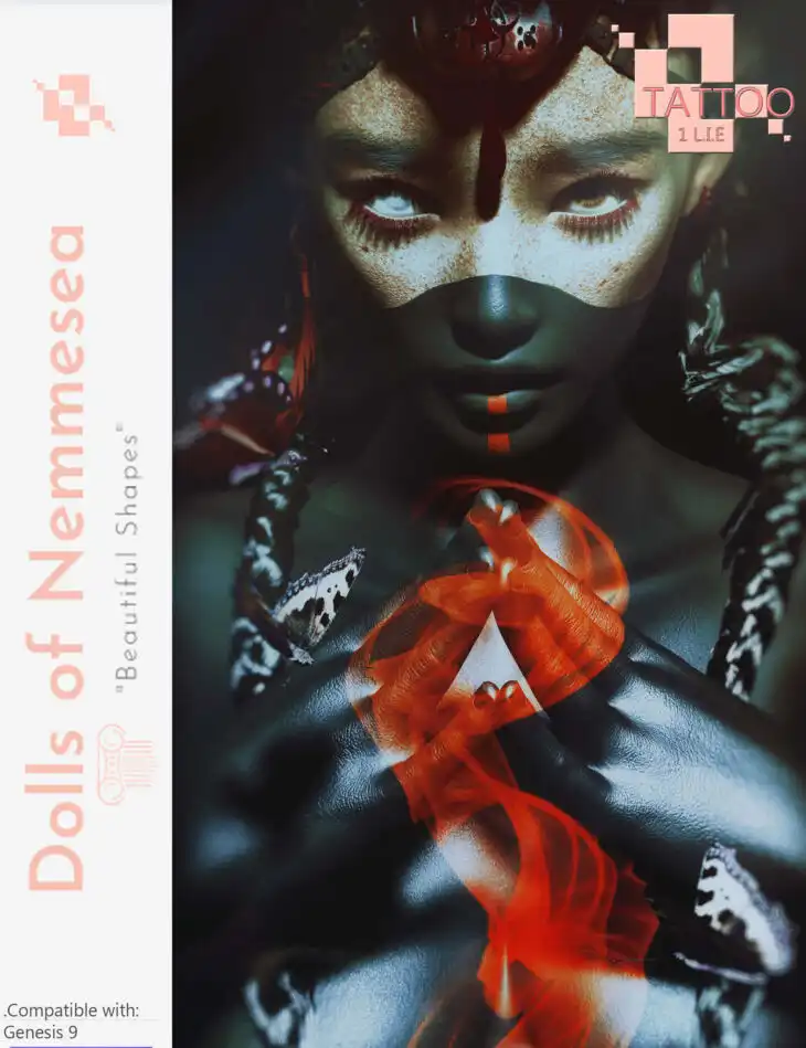 DNM – WarriorTattoo – G9 – BUNDLE_DAZ3D下载站