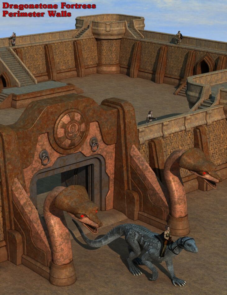 Dragonstone Fortress Perimeter Walls_DAZ3D下载站