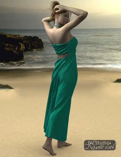 Dynamic Maxi Bra Top Dress_DAZ3D下载站