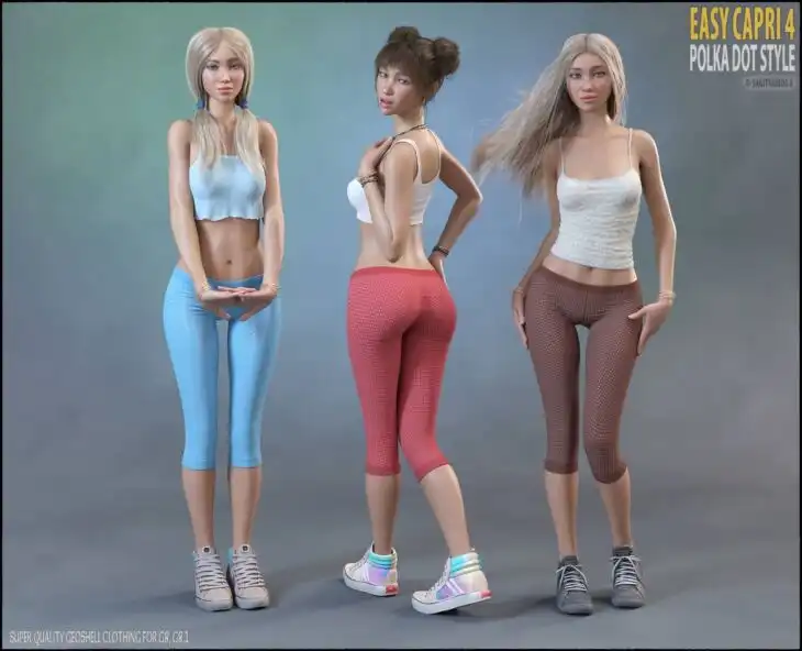 Easy Capri 4 for Genesis 8 and 8.1 Female_DAZ3D下载站