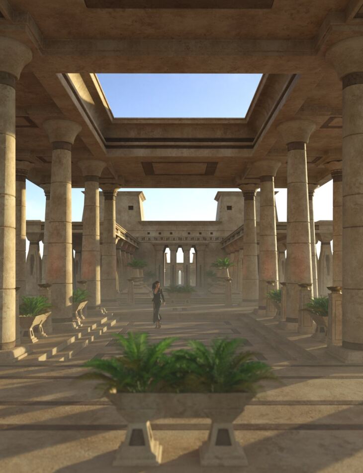 Egyptian Atrium 1_DAZ3D下载站
