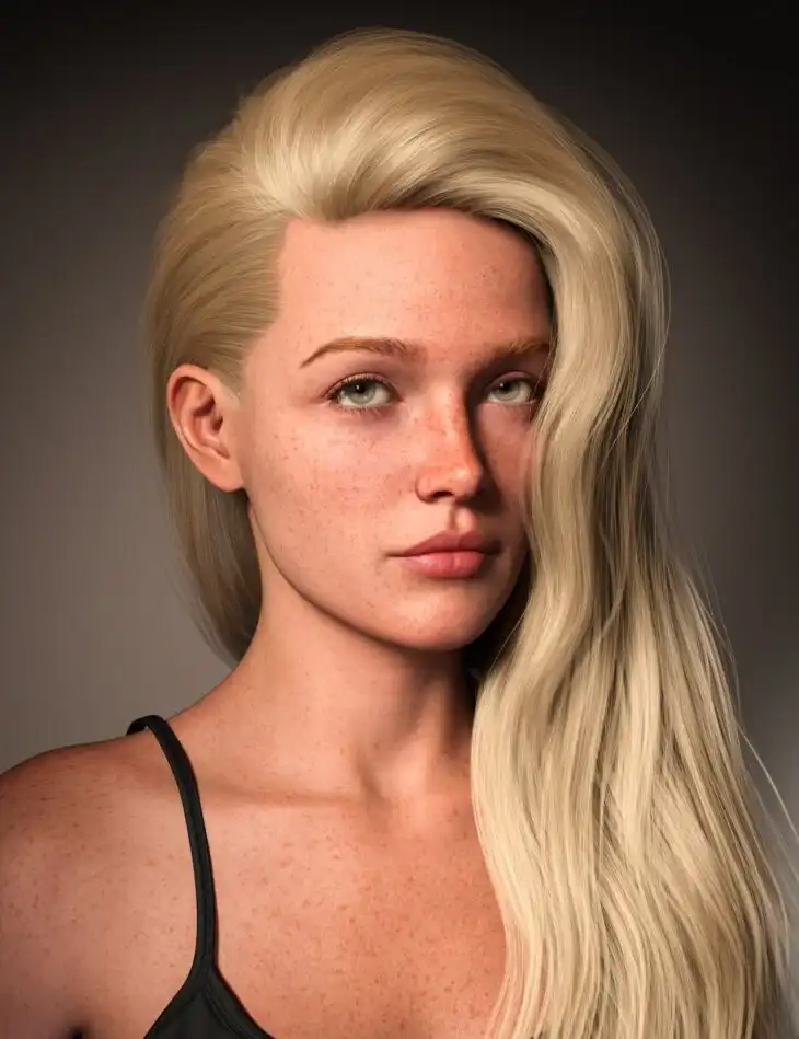 FE Side Wave Hair for Genesis 9_DAZ3D下载站