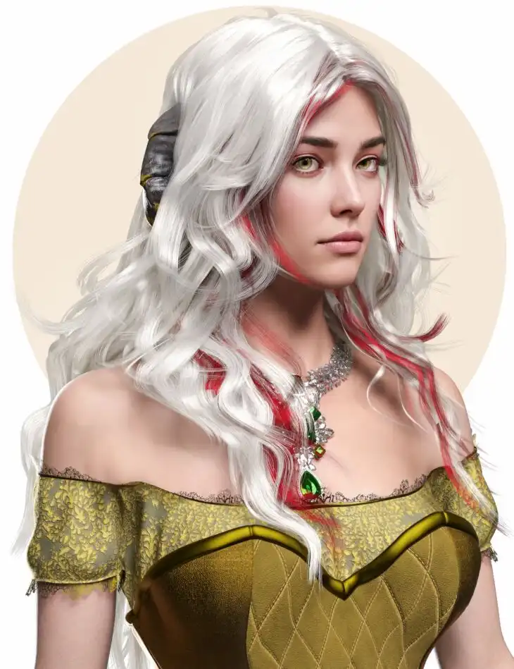 HS Lilithra Storm Hair For Genesis 9, 8, and 8.1 Female_DAZ3D下载站