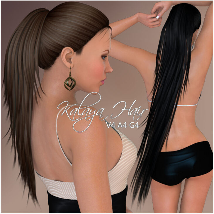 Kalaya Hair V4 A4 G4_DAZ3D下载站
