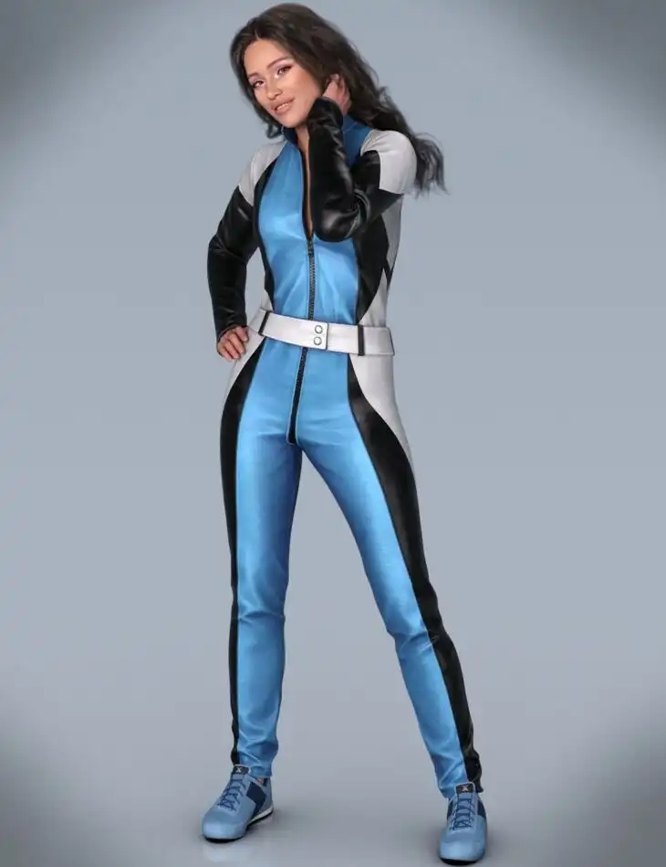 Leather Jumpsuit Outfit for Genesis 9_DAZ3D下载站