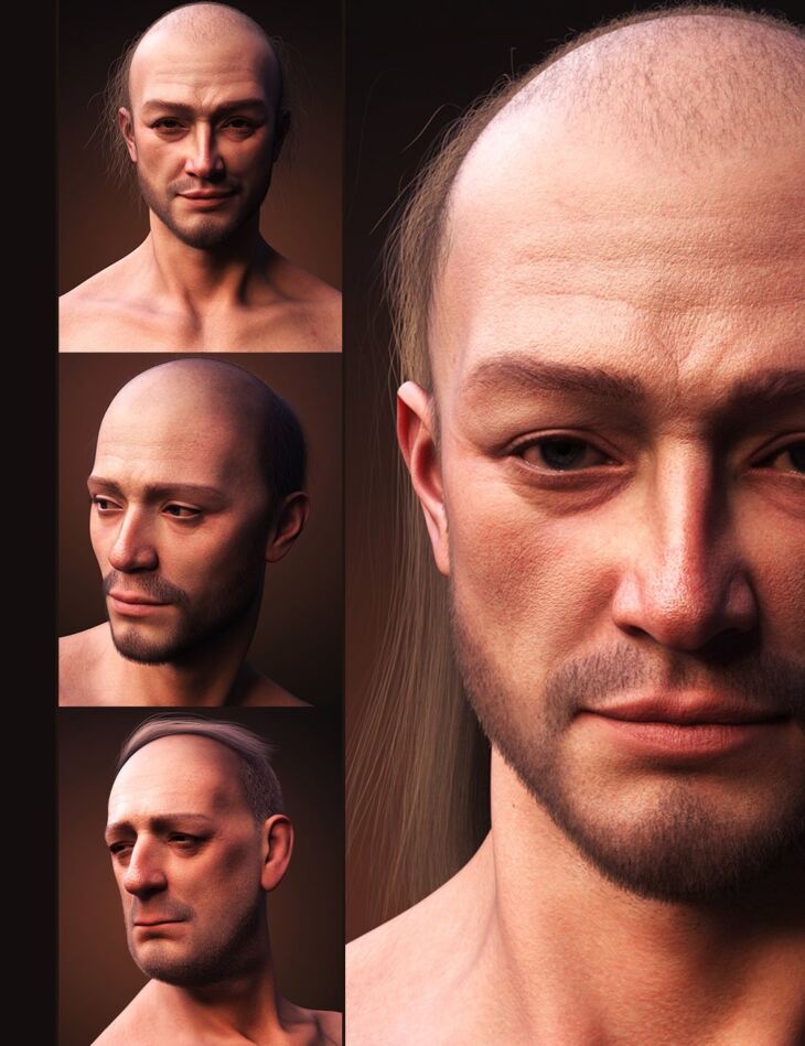 M3D Balding Hair Styles for Genesis 9_DAZ3DDL