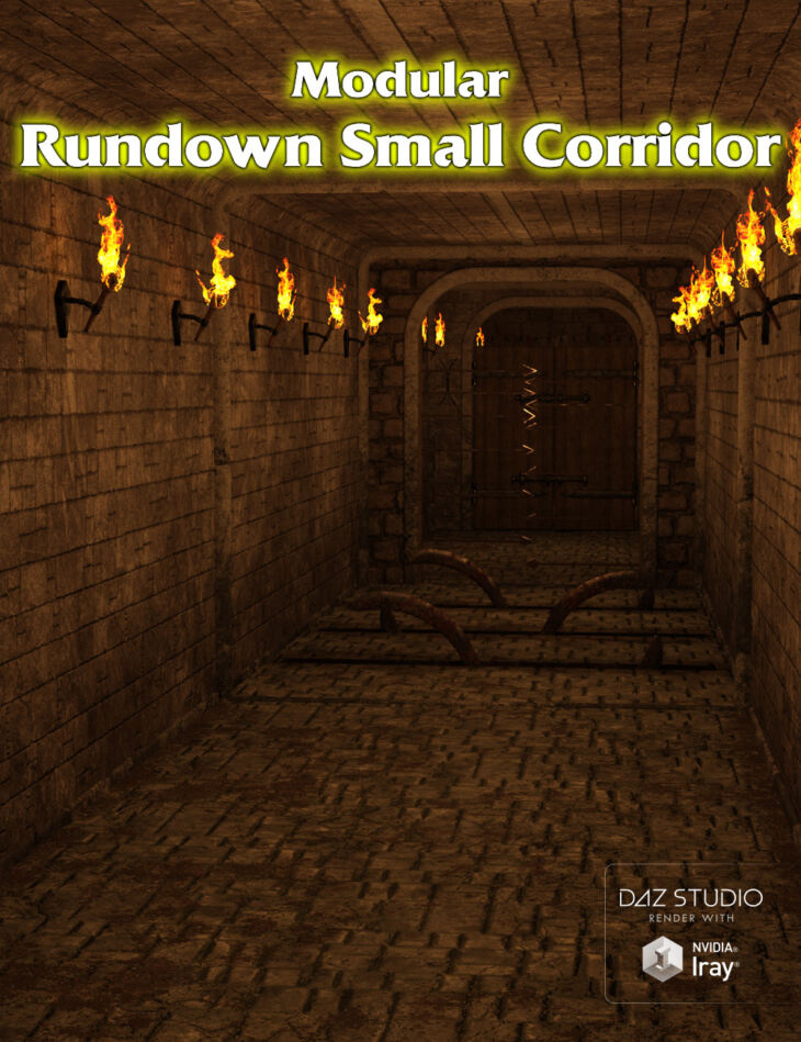 Modular Rundown Small Corridor_DAZ3DDL