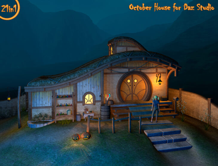 October House for Daz Studio_DAZ3D下载站