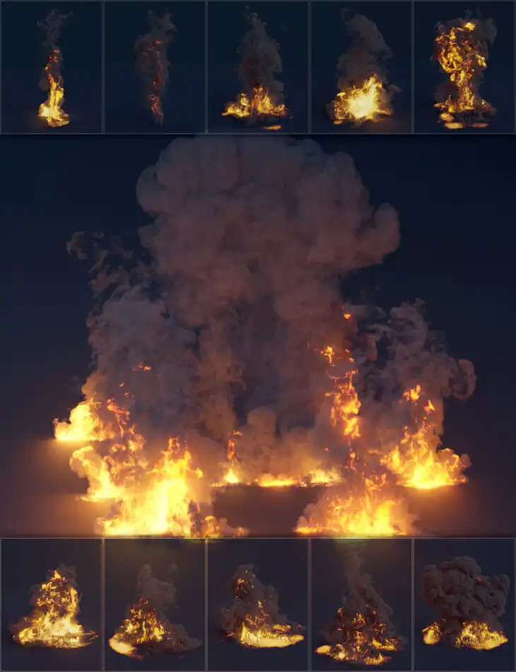 Pro Pyro – Fire and Flame VDBs_DAZ3D下载站