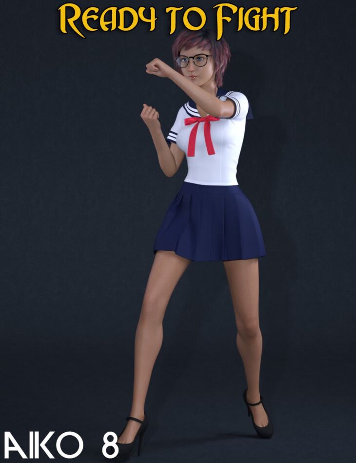 S3D Ready to Fight Poses for Genesis 8 Female(s)_DAZ3D下载站