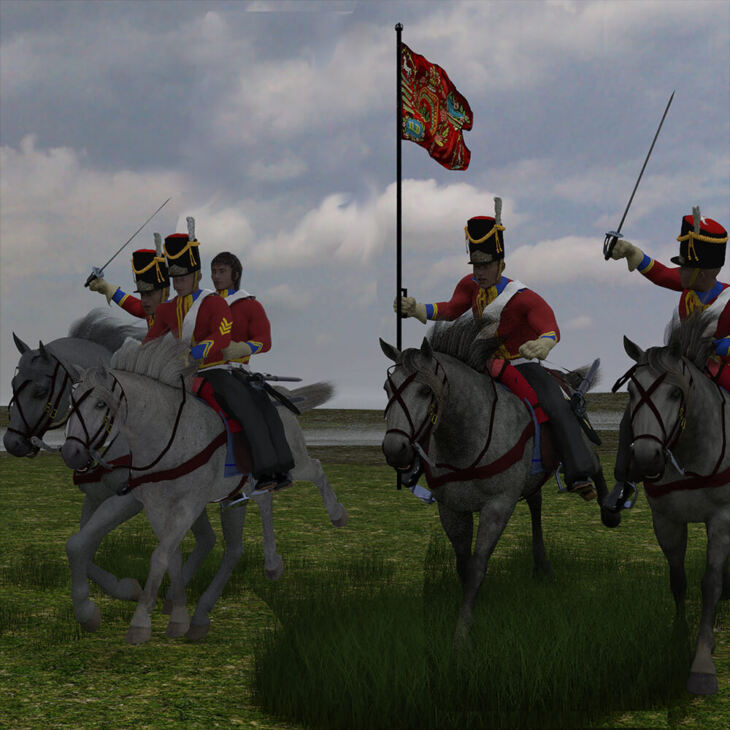 Scots Grays Napoleonic Brittish Cavalry_DAZ3D下载站